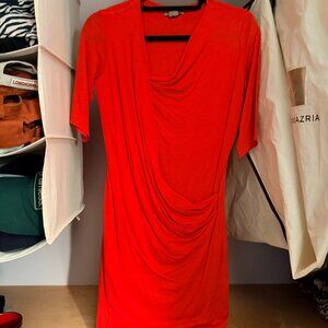 Helmut Lang Red Cotton Dress